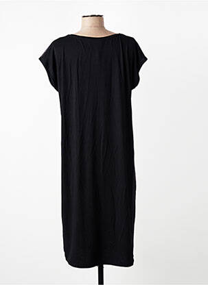 Robe mi-longue coupe fluide manches courtes noir ESCORPION femme