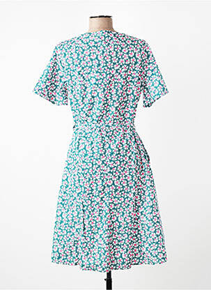 Robe mi-longue imprimé fleurs manches courtes vert ARMOR LUX femme
