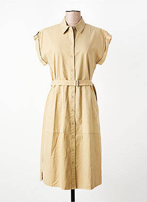 Robe mi-longue manches courtes manches courtes beige GERRY WEBER femme