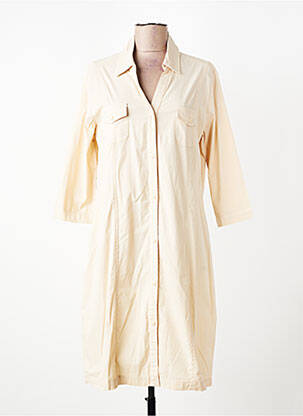 Robe mi-longue manches 3/4 manches 3/4 beige ESCORPION femme
