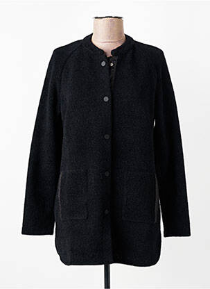 Veste casual col rond noir FRANK WALDER femme