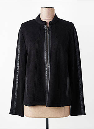 Veste casual col rond noir FRANK WALDER femme