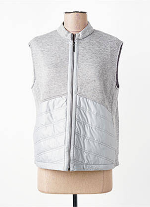 Gilet sans manche poches gris FRANK WALDER femme
