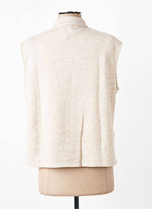 Gilet sans manche poches beige FRANK WALDER femme