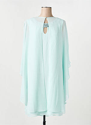 Robe mi-longue coupe fluide manches 3/4 bleu JOSEPH RIBKOFF femme