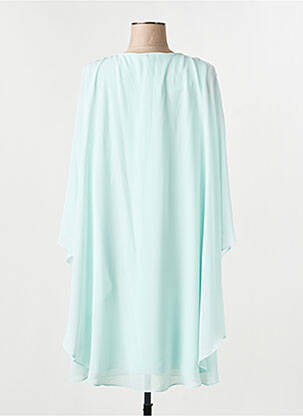 Robe mi-longue coupe fluide manches 3/4 bleu JOSEPH RIBKOFF femme