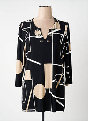 Tunique manches longues col v noir JOSEPH RIBKOFF femme