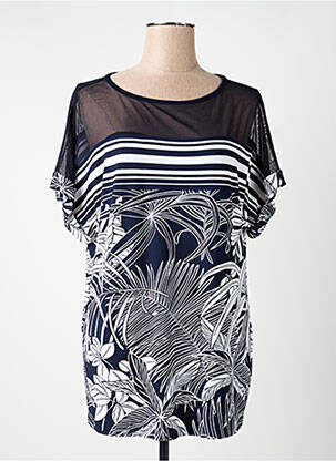 T-shirt coupe droite manches courtes bleu JOSEPH RIBKOFF femme