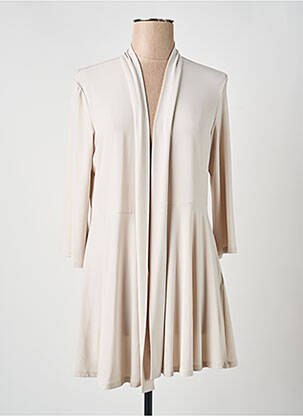 Gilet manches longues col châle beige JOSEPH RIBKOFF femme