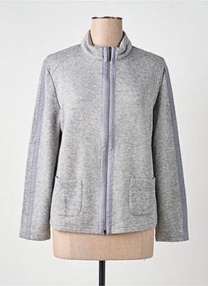 Gilet manches longues stretch gris FRANK WALDER femme