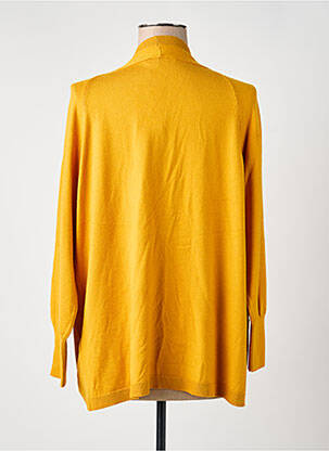 Gilet manches courtes resserrée sur le bas jaune FRANK WALDER femme