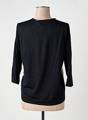 T-shirt imprimé fantaisie manches 3/4 noir FRANK WALDER femme