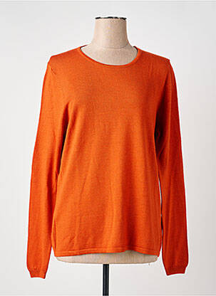 Pull coupe cintrée manches longues orange ESCORPION femme