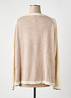 Pull tissage chiné manches longues marron ESCORPION femme
