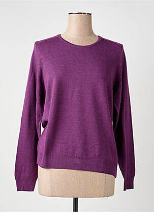 Pull coupe cintrée manches longues violet ESCORPION femme