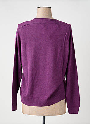 Pull coupe cintrée manches longues violet ESCORPION femme