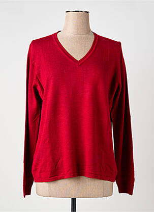 Pull col v manches longues rouge ESCORPION femme
