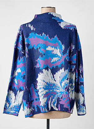 Pull coupe cintrée manches longues bleu ESCORPION femme