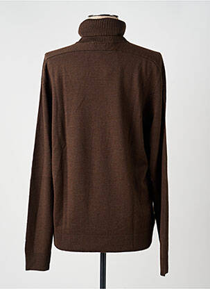 Pull col roulé stretch manches longues marron ESCORPION femme