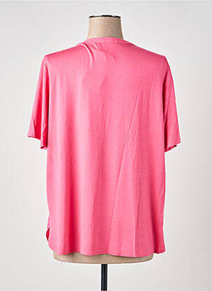 Blouse légère et transparente manches courtes rose FRANK WALDER femme