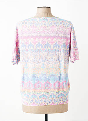 Pull col v manches courtes rose ESCORPION femme