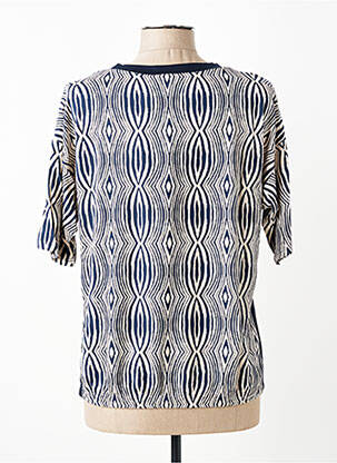 T-shirt stretch manches courtes bleu FRANK WALDER femme