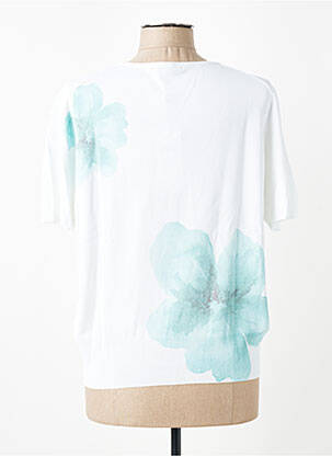 Pull stretch manches courtes blanc ESCORPION femme