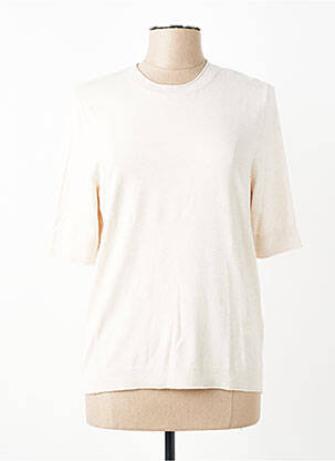 Pull tissage chiné manches courtes beige GERRY WEBER femme