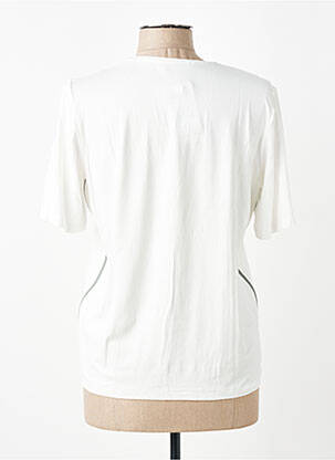 T-shirt sérigraphie manches courtes beige FRANK WALDER femme