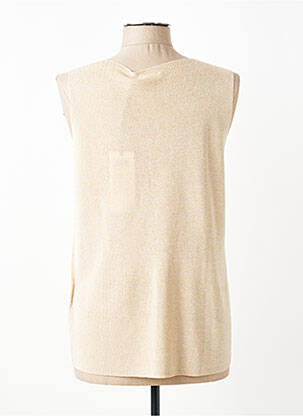 Pull tissage chiné sans manche beige GERRY WEBER femme