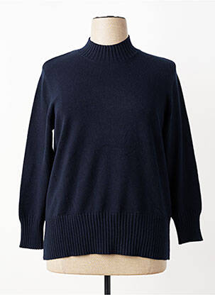 Pull stretch manches longues bleu FRANK WALDER femme