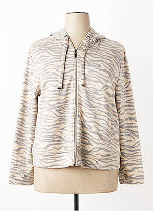 Veste casual col rond gris FRANK WALDER femme