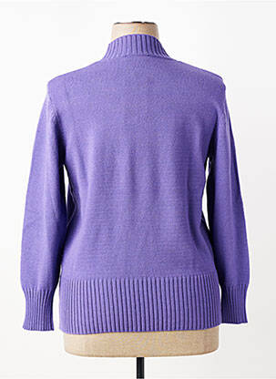 Pull stretch manches longues violet FRANK WALDER femme