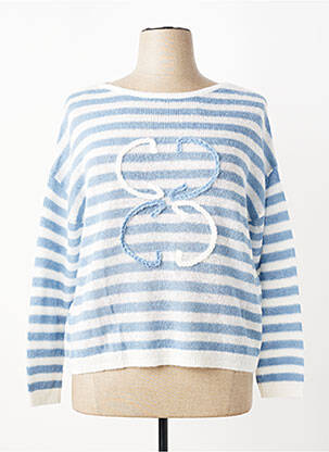 Pull stretch manches longues bleu GERRY WEBER femme