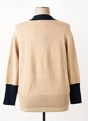 Pull tissage chiné manches longues beige FRANK WALDER femme