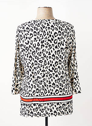 Blouse tissage popeline manches 3/4 noir FRANK WALDER femme