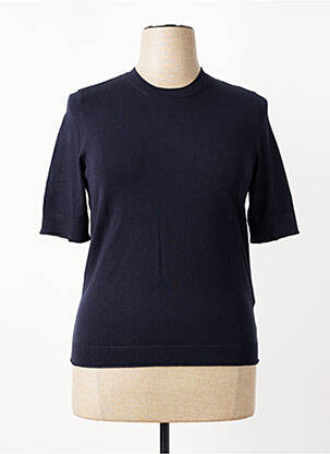 Pull stretch manches courtes bleu GERRY WEBER femme