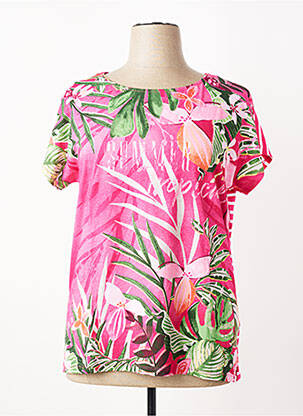 T-shirt stretch manches courtes rose GERRY WEBER femme