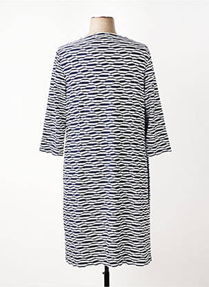 Robe mi-longue manches 3/4 manches 3/4 bleu FRANK WRIGHT femme