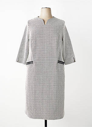 Robe mi-longue manches 3/4 manches 3/4 noir FRANK WALDER femme