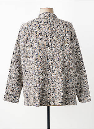 Veste casual col rond gris FRANK WALDER femme