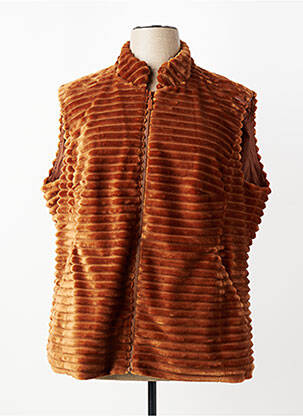 Gilet sans manche poches marron FRANK WALDER femme
