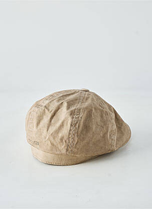 Casquette visière souple beige STETSON homme