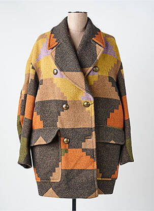 Manteau long poches sans capuche jaune BAZAR DELUXE femme