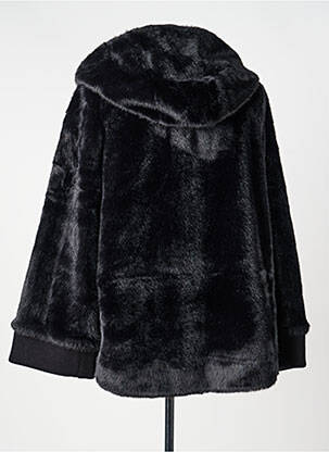 Manteau court capuche a capuche noir VIOLANTI femme
