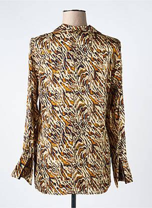 Blouse tissage popeline manches longues beige MASON'S femme