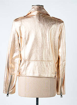 Veste en cuir poches rose IMPERIAL femme