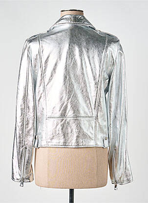 Veste en cuir poches argent IMPERIAL femme