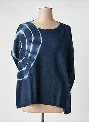 Poncho coupe ample bleu FIVE femme