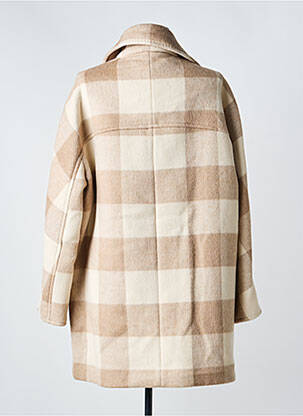 Manteau long coupe cintrée sans capuche beige VIOLANTI femme